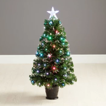 Image of Robert Dyas Westbury Fibre Optic Christmas Tree - 3ft