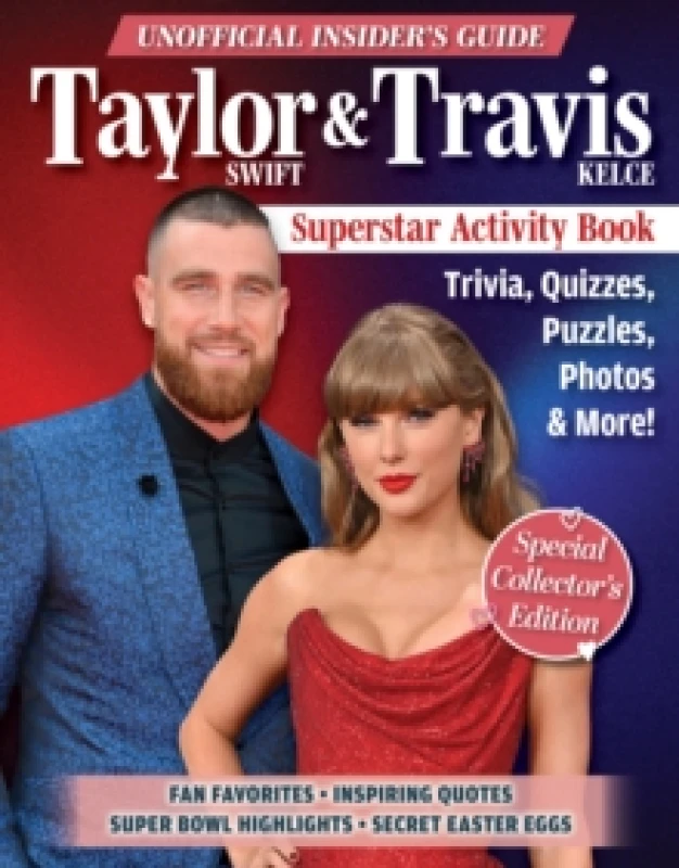 Image of Unofficial Insider's Guide Taylor Swift & Travis Kelce Superstar Activity Book : Trivia, Quizzes, Puzzles, Photos & More! Paperback / softback