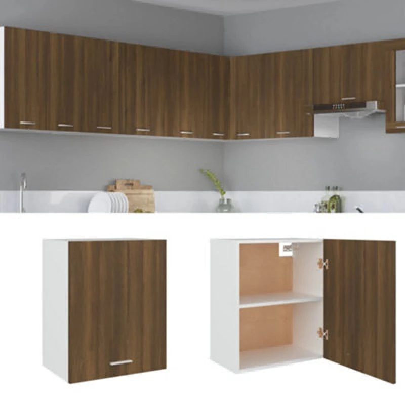 Image of VIDAXL Hanging Cabinet Lyon Brown Oak 50x31x60cm Engineered Wood Vidaxl 8720286954805