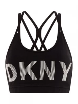Image of DKNY Low impact tonal sport bra Black White