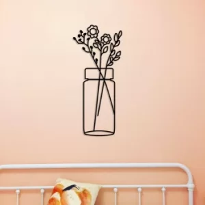 Image of Flower 5 Black Decorative Metal Wall Accessory