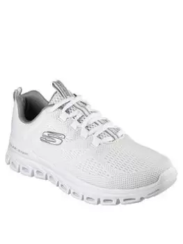 Image of Skechers Glide-step Mesh Air-cooled Memory Foam Lace Up Trainer, White, Size 11, Men