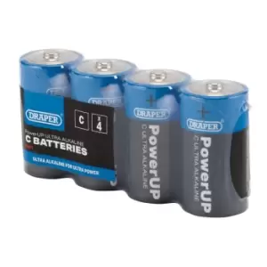 Image of Draper PowerUP 03977 Ultra Alkaline C Batteries (Pack of 4)