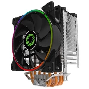 Image of Game Max Gamma 500 Universal Socket 120mm PWM 1800RPM Addressable RGB LED Fan CPU Cooler with Wired Addressable RGB...