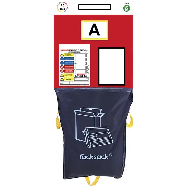 Image of with Racksack waste sack, HxW 2000 x 900 mm, with Racksack waste sack, HxW 2000 x 900 mm, red