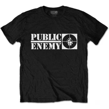 Image of Public Enemy - Crosshairs Logo Unisex XX-Large T-Shirt - Black