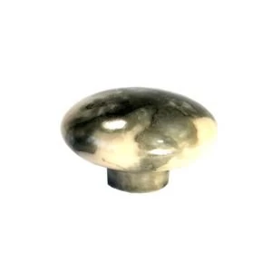 Image of BQ White Polished Marble effect Knob Furniture knob D36mm Pack of 1