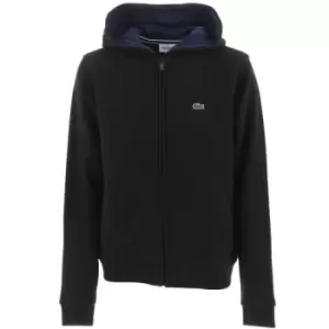 Image of Lacoste Kids Black Tennis Full Zip Fleece Hoodie