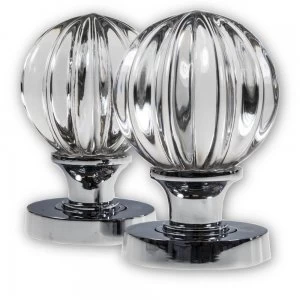 Image of LocksOnline Pumpkin Glass Mortice Door Knob Set