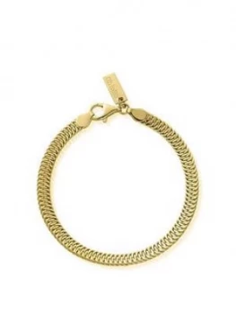 Image of Chlobo Gold Plated Silver The Tide Snake Bracelet - Gold