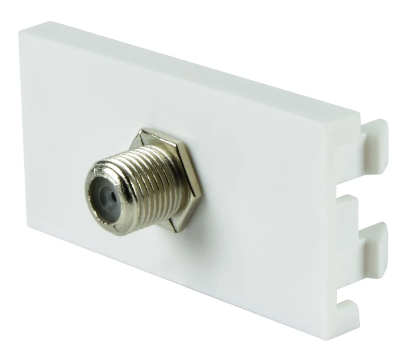 Image of Av:link Keystone Wall Plate Module Outlet Faceplate Satellite F Type Antenna Connector Adapter 25 x 50mm A-CAB230379 Wall Plate Keystone
