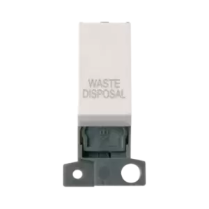 Image of Click Scolmore MiniGrid 13A Double-Pole Ingot Waste Disposal Switch Polar White - MD018PW-WD