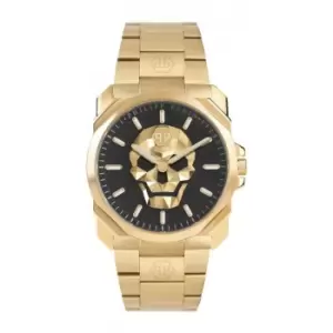 Image of The Skull king Steel Gold Black Gents Watch PWLAA0822