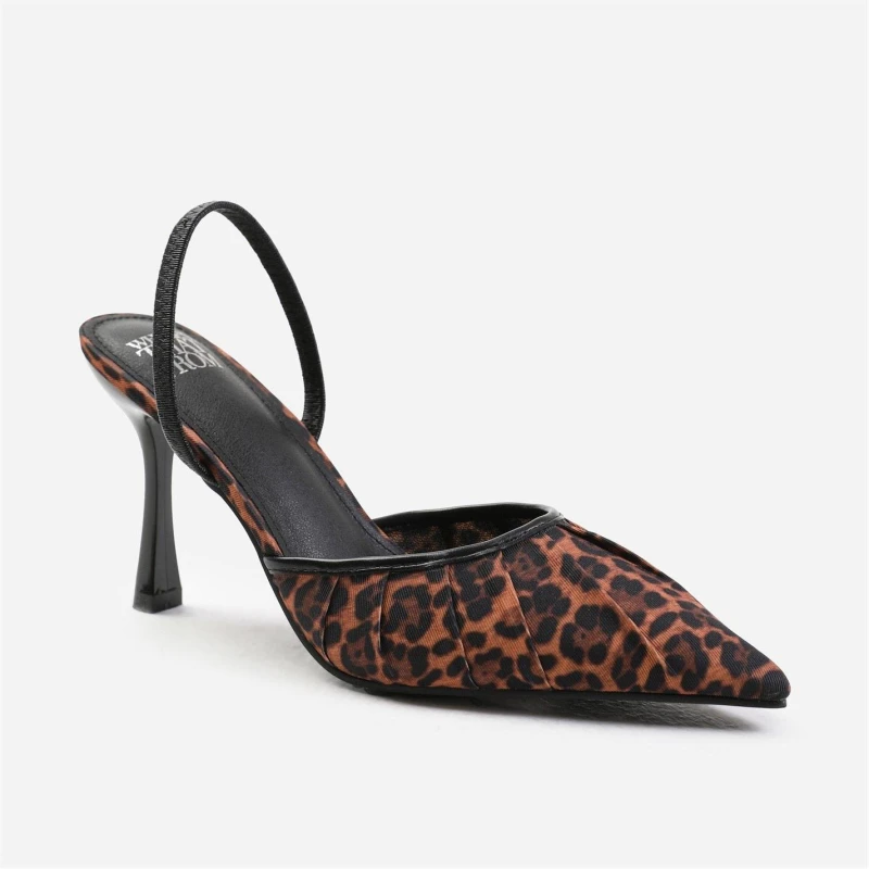 Image of Where's That From 'Minsk' Pointed Toe Heels With Strap Multi