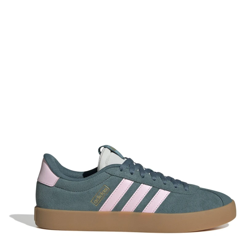 Image of adidas VL Court 3.0 Shoes Womens Teal/Pink/Gold female 6 (39.3)