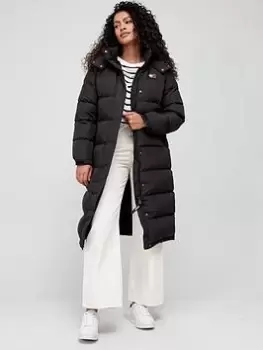 Image of Tommy Jeans Alaska Long Padded Coat - Black Size M Women