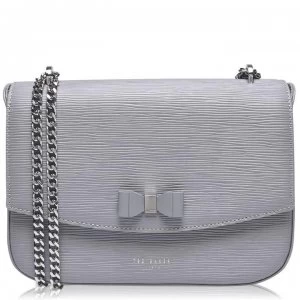 Image of Ted Baker Ted Danieel Bow Leather Bag - mid-grey