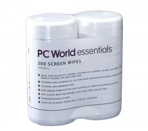 Image of Essentials PSW20012 Screen Wipes 2 packs of 100