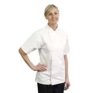 Image of BonChef Adults Danny Short Sleeved Chef Jacket (M) (White)