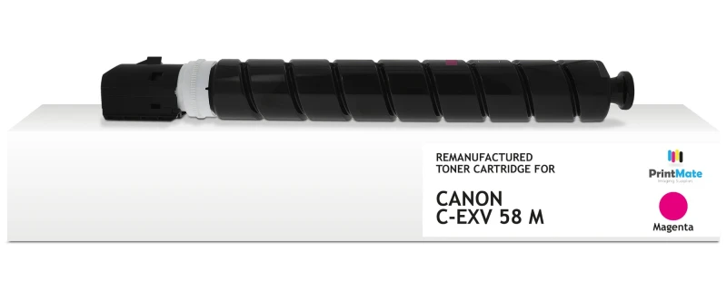 Image of PrintMate Canon C-EXV58 M. remanufactured toner. Magenta 60000p
