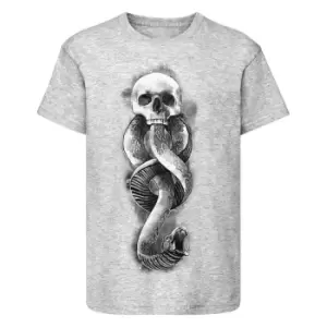 Image of Harry Potter Womens/Ladies Dark Mark T-Shirt (S) (Grey Heather)
