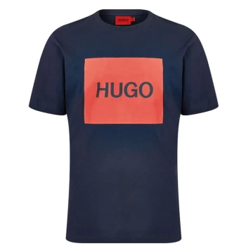 Image of Hugo Dulive Logo T-Shirt - Blue