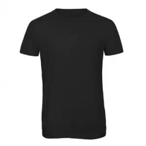 Image of B&C Mens Favourite Short Sleeve Triblend T-Shirt (S) (Black)
