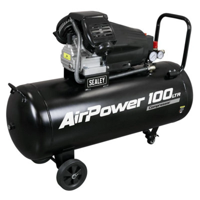 Image of Sealey SAC10030VA V Twin Direct Drive Air Compressor 100 Litre SAC10030VA Voltage: 240v