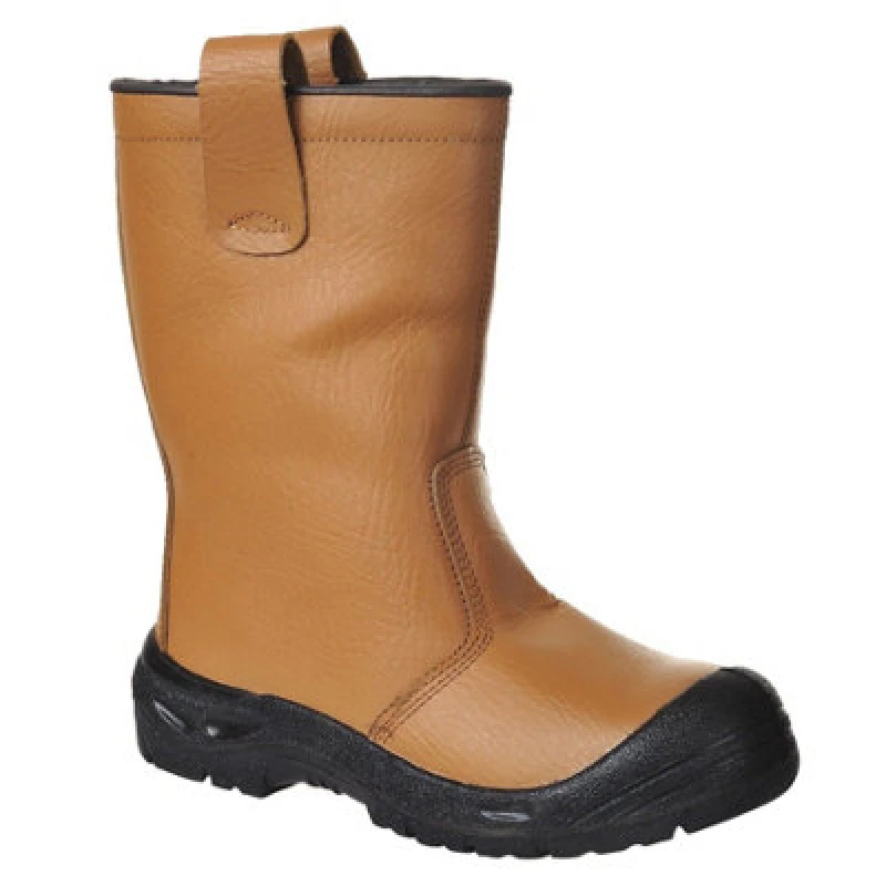 Image of Portwest Steelite Leather S3 Safety Rigger Boots FW29TAR43 Colour: Tan