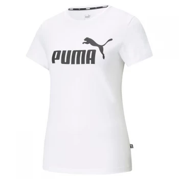 Image of Puma No1 Logo QT T Shirt - White/Black