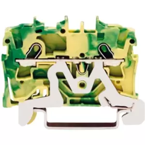 Image of Wago 2001-1207 2 Conductor Ex e II Ground Terminal Block Green-yellow
