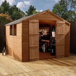 Image of Mercia Pressure Treated Shiplap Apex Shed - 8' x 8'