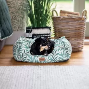 Image of Morris & Co Willow Boughs Pet Box Bed Green