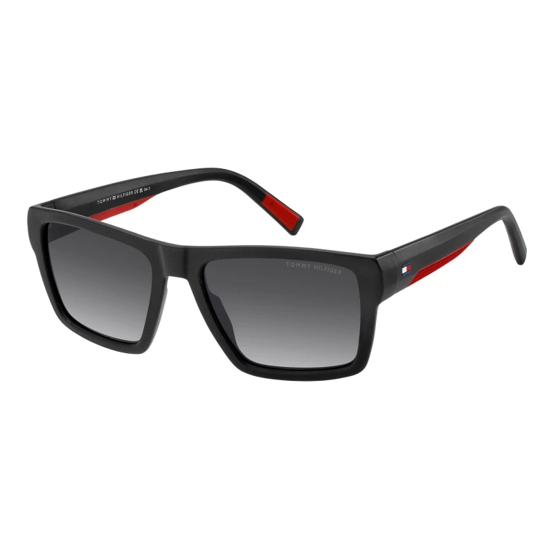 Image of Tommy Hilfiger Hil Sun Sq SunGls Sn63 Black Red male One Size