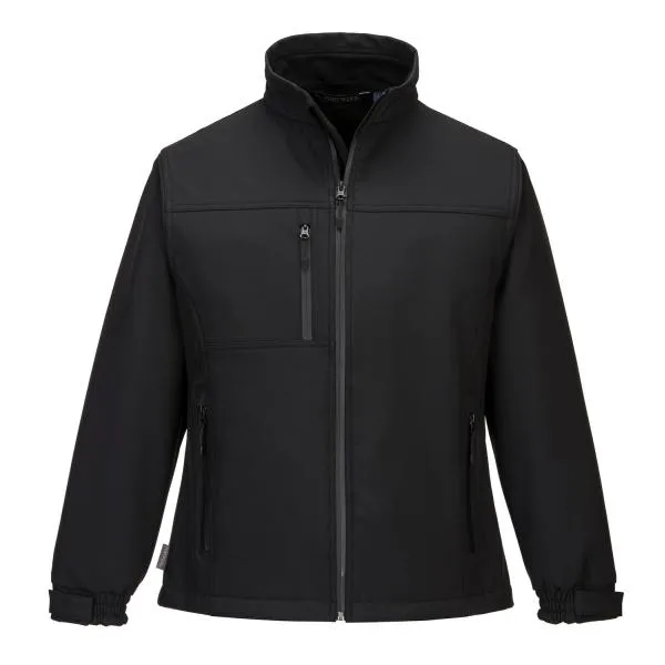Image of Portwest Ladies Charlotte Softshell Jacket TK41BKRL Colour: Black