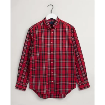 Image of Gant Regular Fit Check Shirt Mens - Bright Red 620