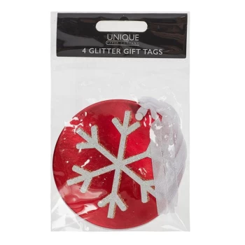 Image of The Unique Paper Company The Unique Paper Company Snowflake Tag 4 Pack - Snowflake