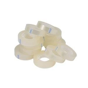 Image of 5 Star 12mm x 33m Tape Roll Small Easy tear Polypropylene Clear Pack of 12