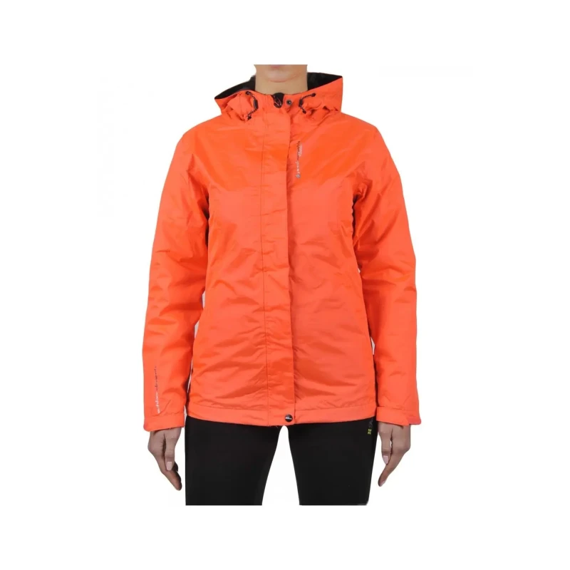 Image of Womens double fleece windbreaker Peak Mountain Ajik Orange Female M