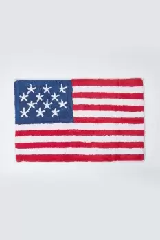 Image of USA Flag Cotton Bath Mat