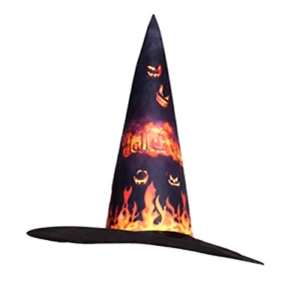 Image of Witch Hat With Fire Adults (Black)