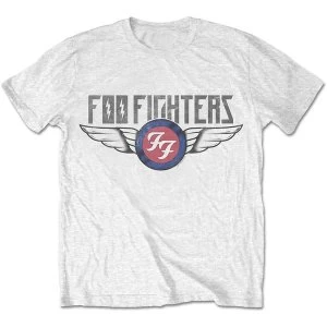Image of Foo Fighters - Flash Wings Unisex Small T-Shirt - White