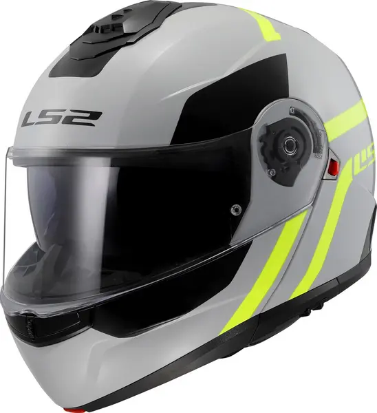 Image of LS2 FF908 STROBE II AUTOX Grey H-V Yellow-06 Modular Helmet Size L