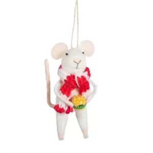 Image of Mouse with Burger Felt Decoration