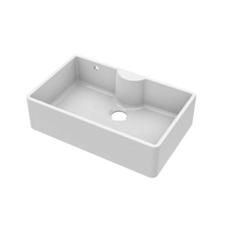 Image of Balterley Single Bowl Butler Sink with Tap Ledge Overflow No Tap Hole 795mm White