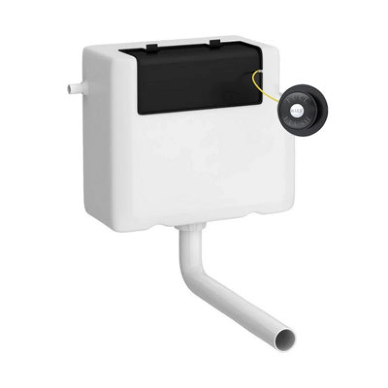 Image of Balterley Water Saving Dual Flush Bottom Inlet Push Button Matt Black Black