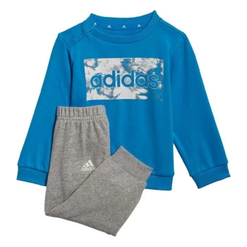 Image of adidas Essentials Sweatshirt and Pants Kids - Bright Blue / White