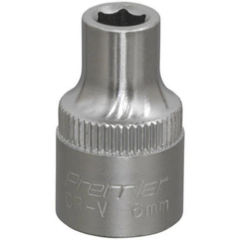 Image of Loops 6mm Forged Steel Drive Socket - 3/8" Square Drive - Chrome Vanadium Socket Metallics