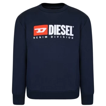 Image of Diesel Junior Boys Division Crew Sweatshirt - Navy K80A