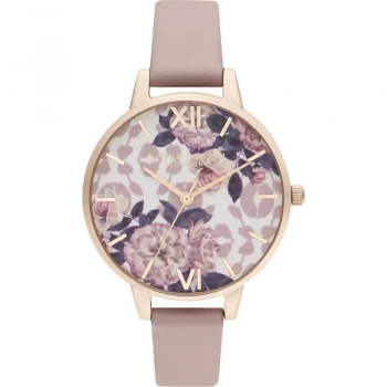 Image of Ladies Olivia Burton Wildflower Vegan Rose & Pale Rose Gold Watch